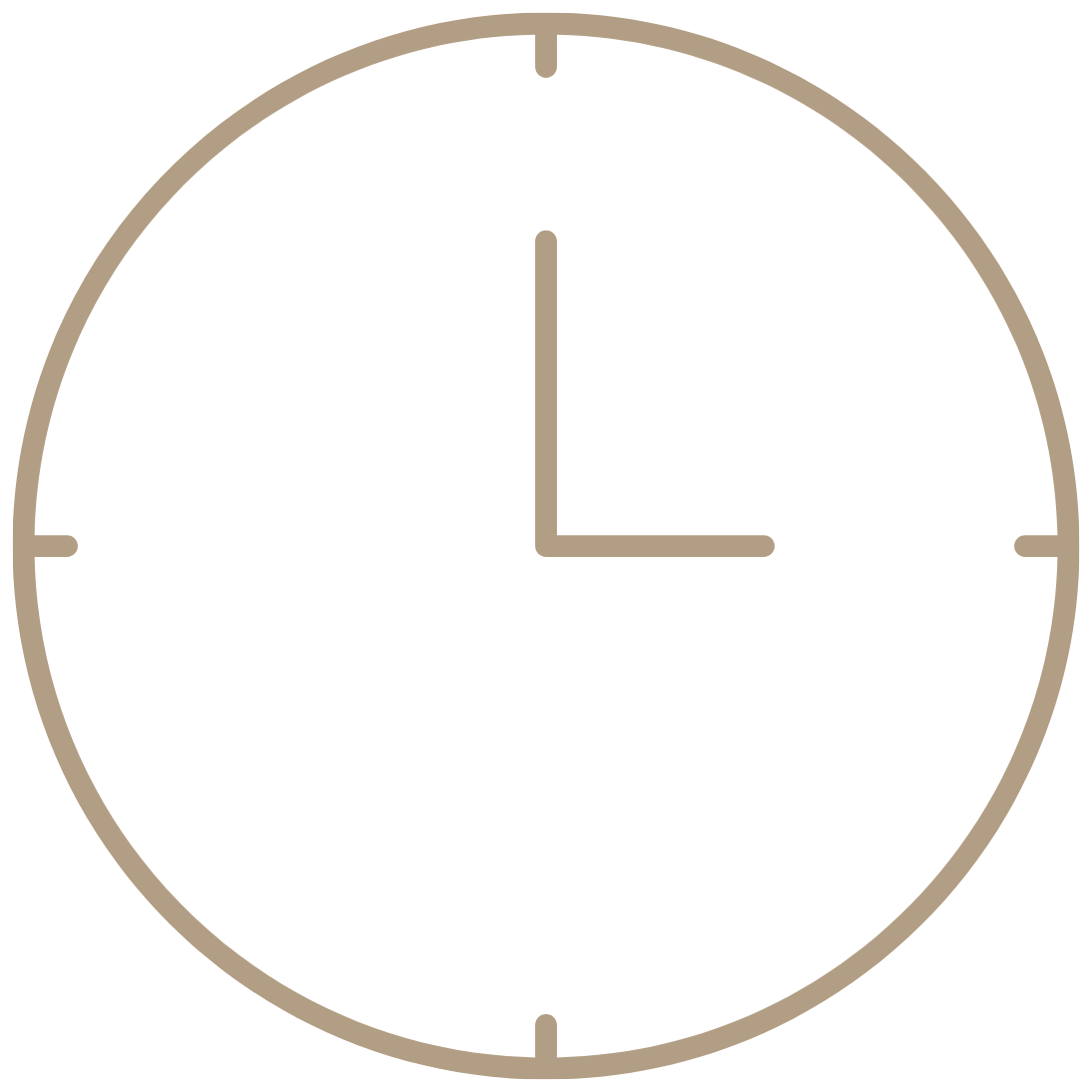Minimalistisch Wohnen -Uhr